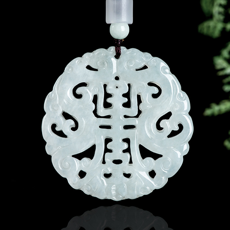 Women Accessories To Gift - Burmese Jadeite Dragon Pendant Necklace Vintage
