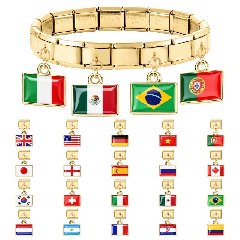 1Pcs 9×10mm Colorful World Fla - Women'S Accessories Manufacturers review and price