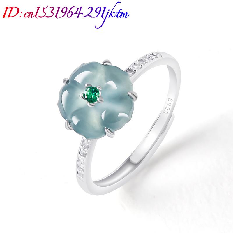 Blue Burmese Jadeite Flower Ri - Women Accessories To Gift review and price