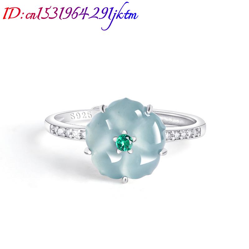 Blue Burmese Jadeite Flower Ri - Women Accessories To Gift review and price