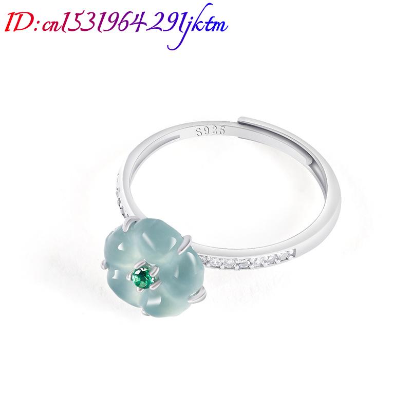 Blue Burmese Jadeite Flower Ri - Women Accessories To Gift review and price