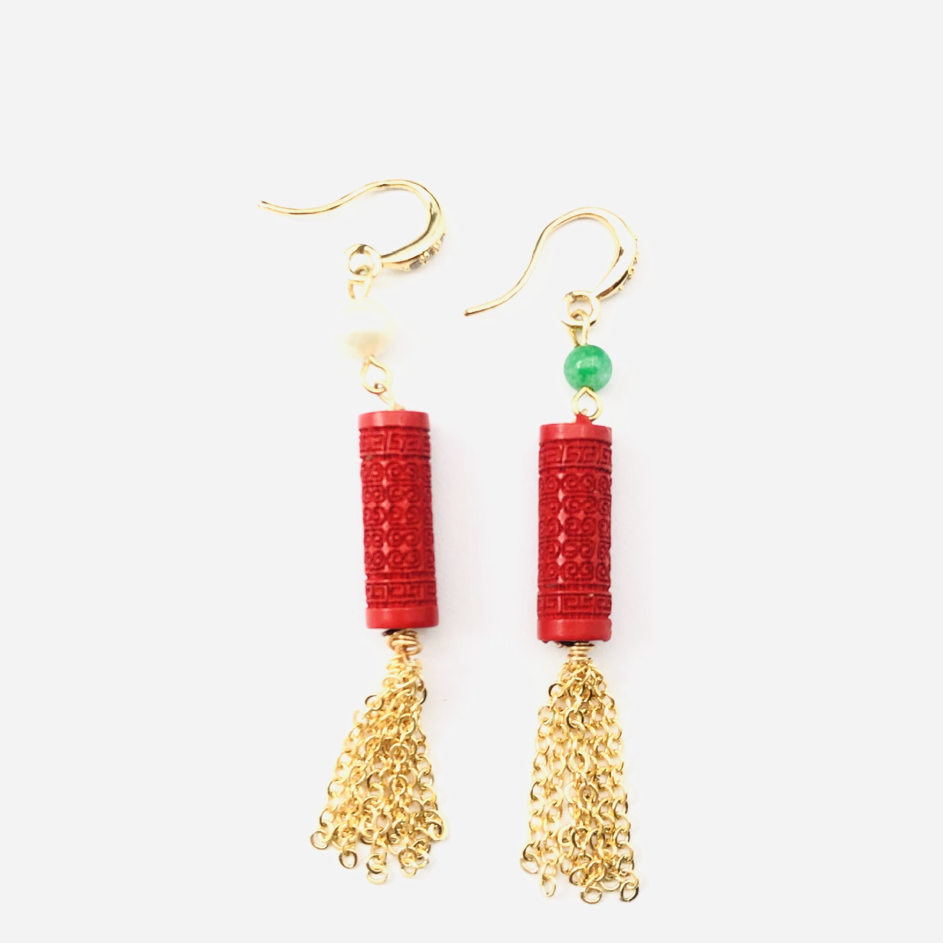 AB cinnabar fringed earrings o - Women'S Accessories Manufacturers review and price