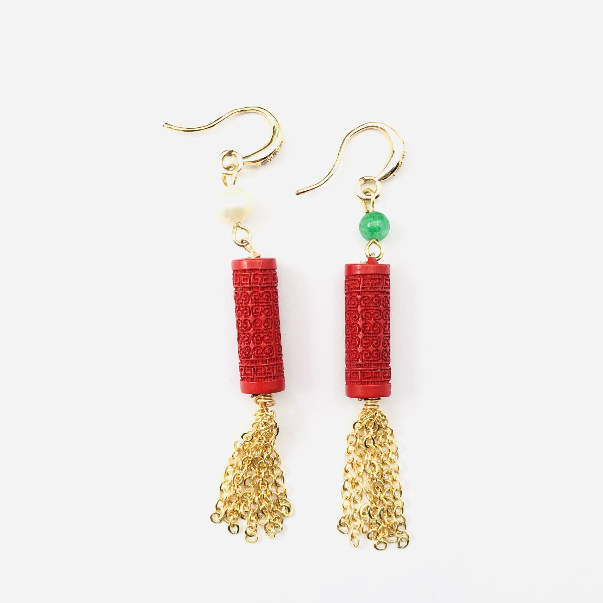 AB cinnabar fringed earrings o - Women'S Accessories Manufacturers review and price