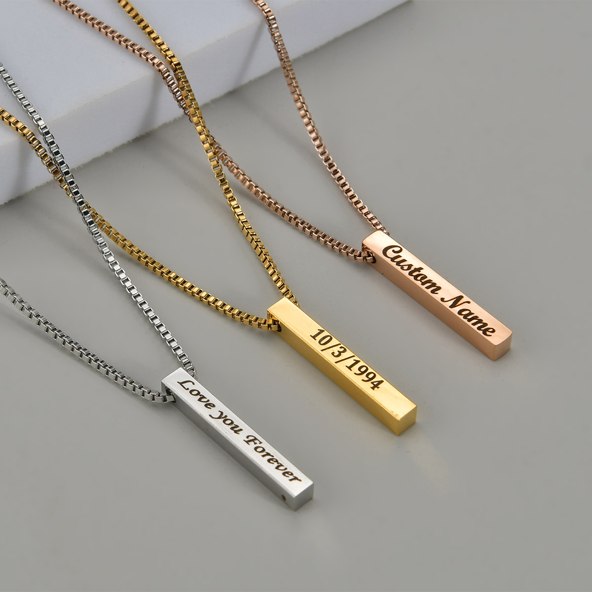 Four Sides Engraving Name Date - Women Accessories Gift Box review and price
