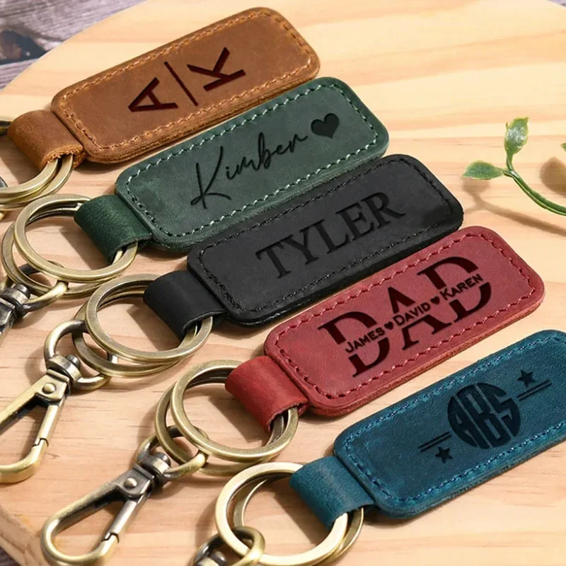 Laser Custom Logo Leather Keyc - Women Accessories Logo review and price