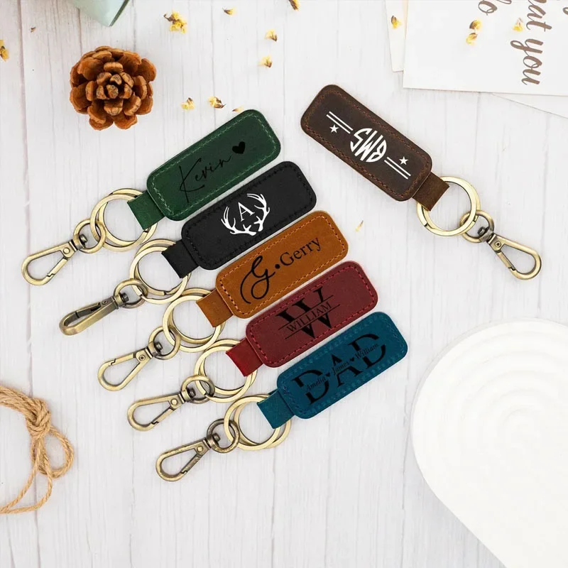 Laser Custom Logo Leather Keyc - Women Accessories Logo review and price