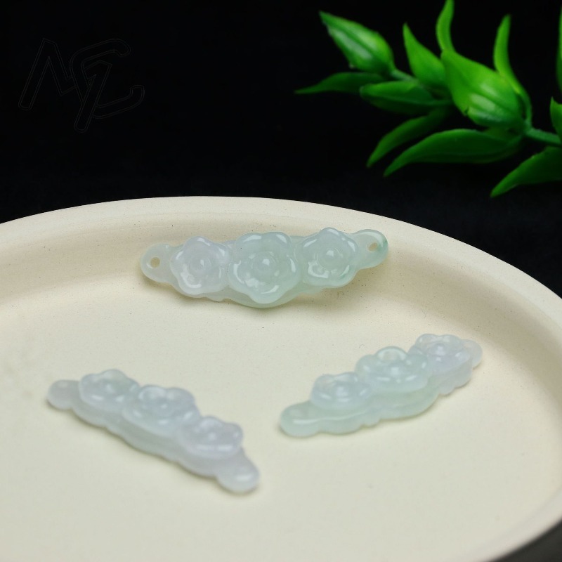 1pc Natural Jadeite Emerald Fl - Women Accessories To Gift review and price