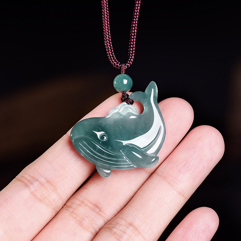 Natural Burmese Jadeite Whale  - Women Accessories To Gift review and price