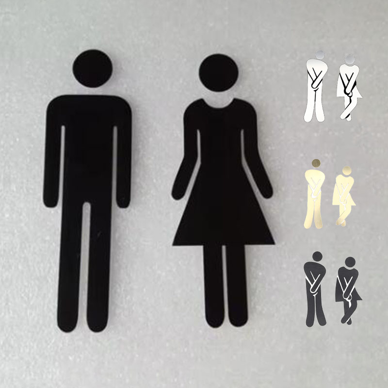 3D DIY Woman Man Toilet Door S - Women Accessories Logo review and price