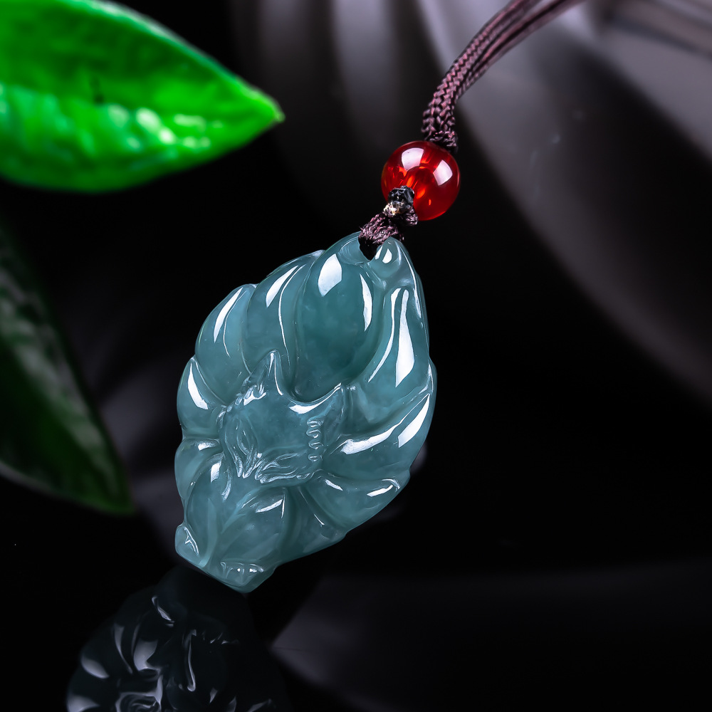 Natural Burmese Jadeite Fox Pe - Women Accessories To Gift review and price