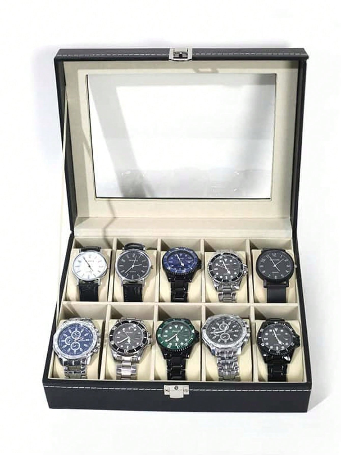 Leather Watch Box with Lock, L - Women Accessories Gift Box review and price