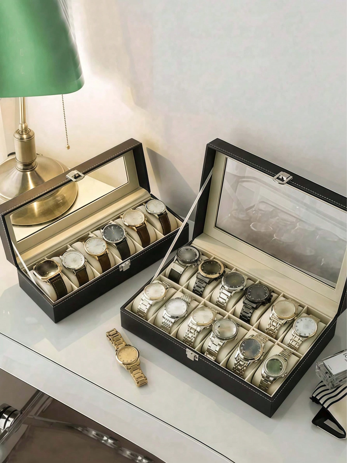 Leather Watch Box with Lock, L - Women Accessories Gift Box review and price