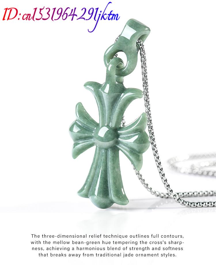 Natural Burmese Jadeite Cross  - Women Accessories To Gift review and price