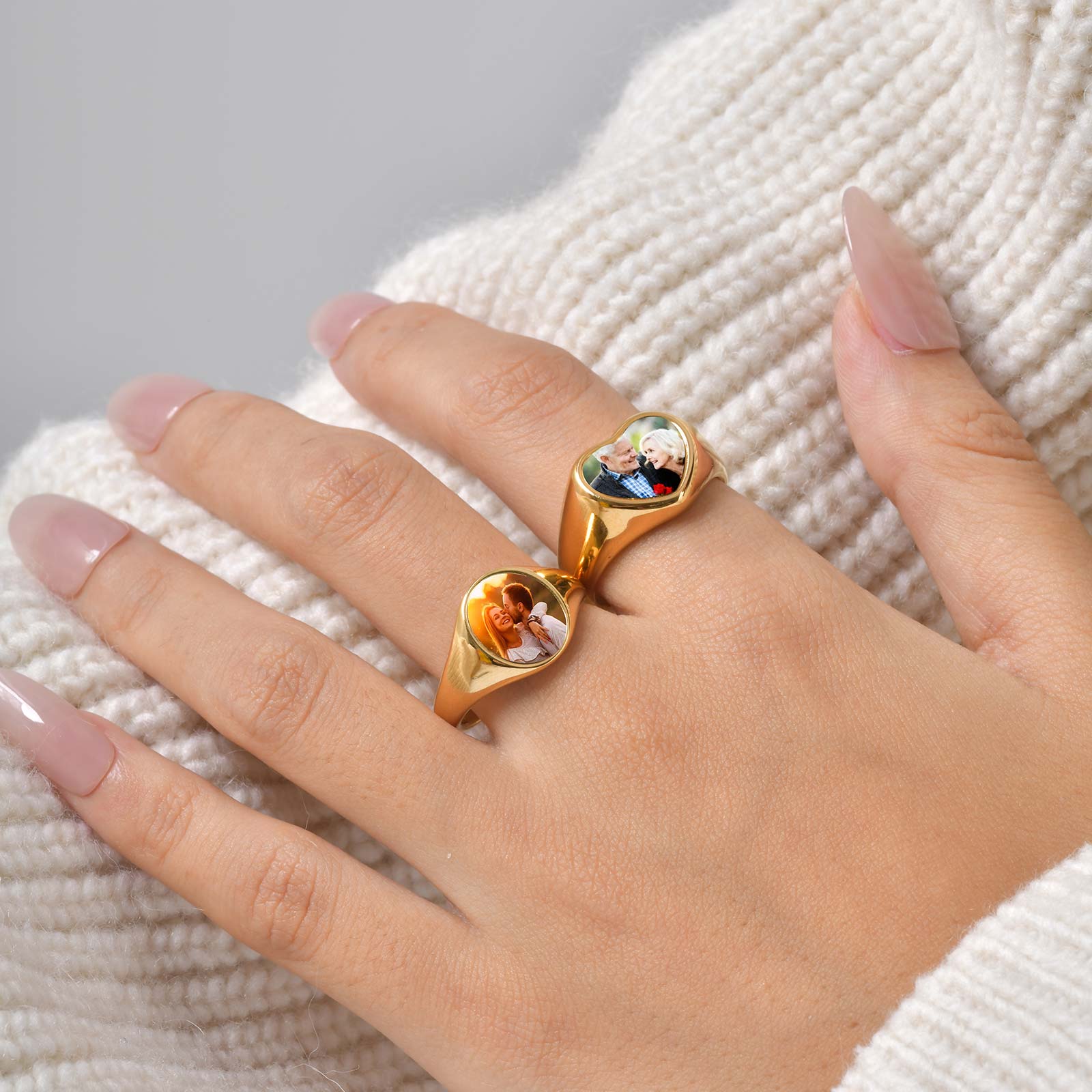 Custom Photo Signet Ring for W - Women Accessories Logo review and price