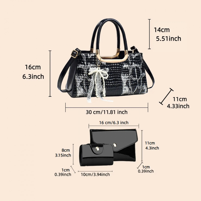 Women's Handbag Set, Crocodile - Women Accessories To Gift review and price