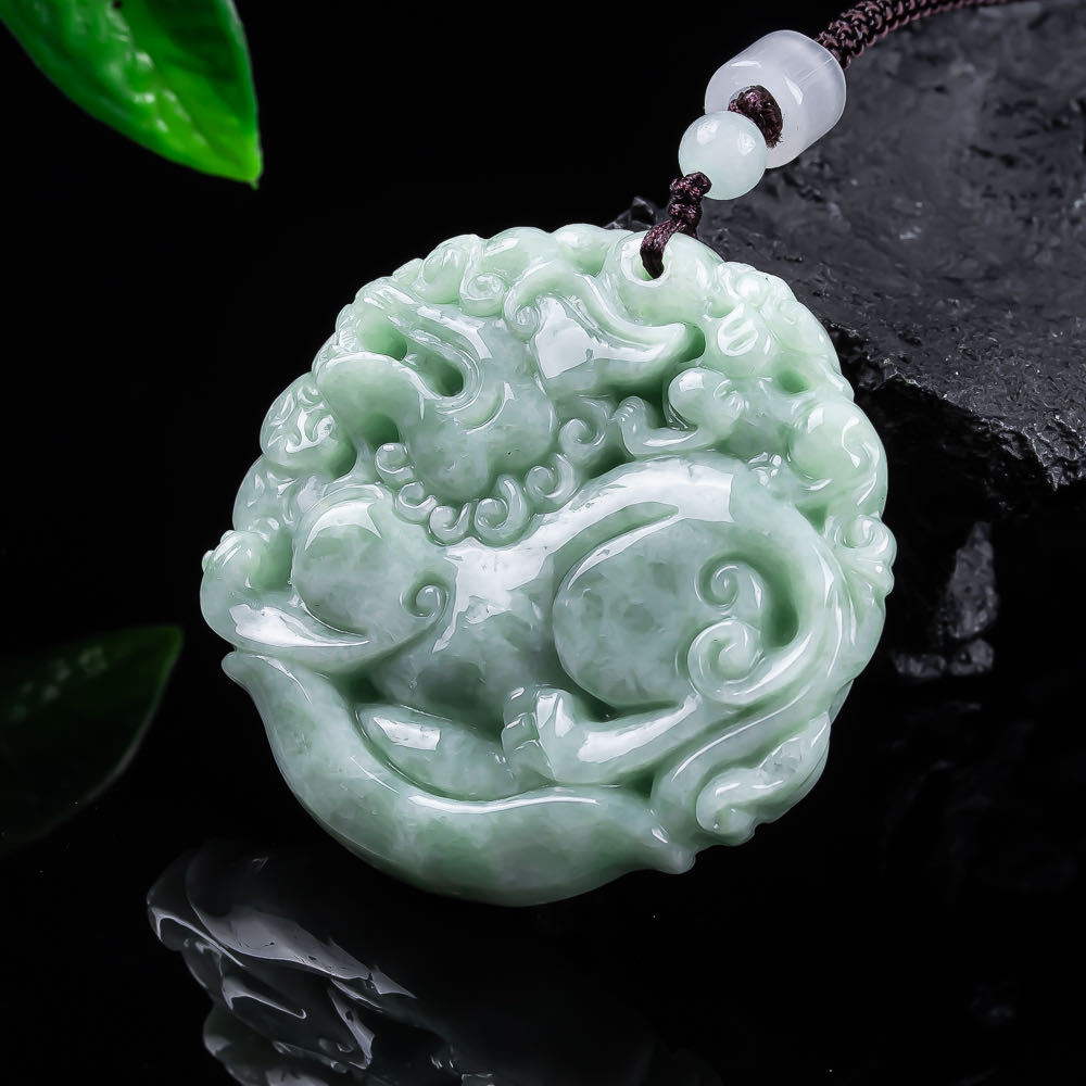 Natural Myanmar Jadeite Pixiu  - Women Accessories To Gift review and price