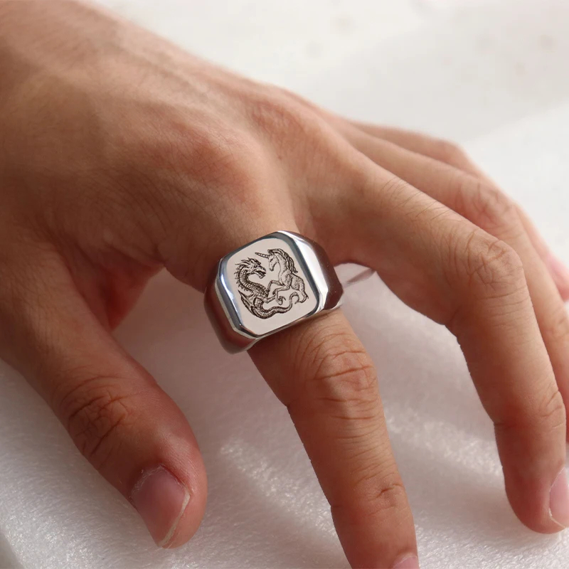 Stainless Steel Jewelry anillo - Women Accessories Logo review and price